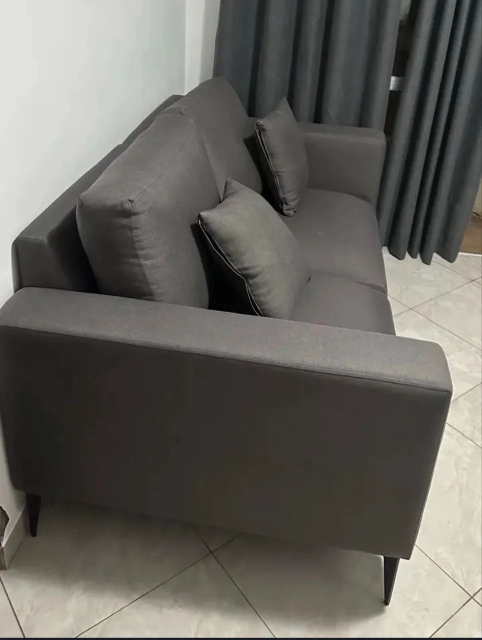 Sofá 2 Lugares com Molas Ensacadas 170 cm Unne Linho Cinza - Foto 3