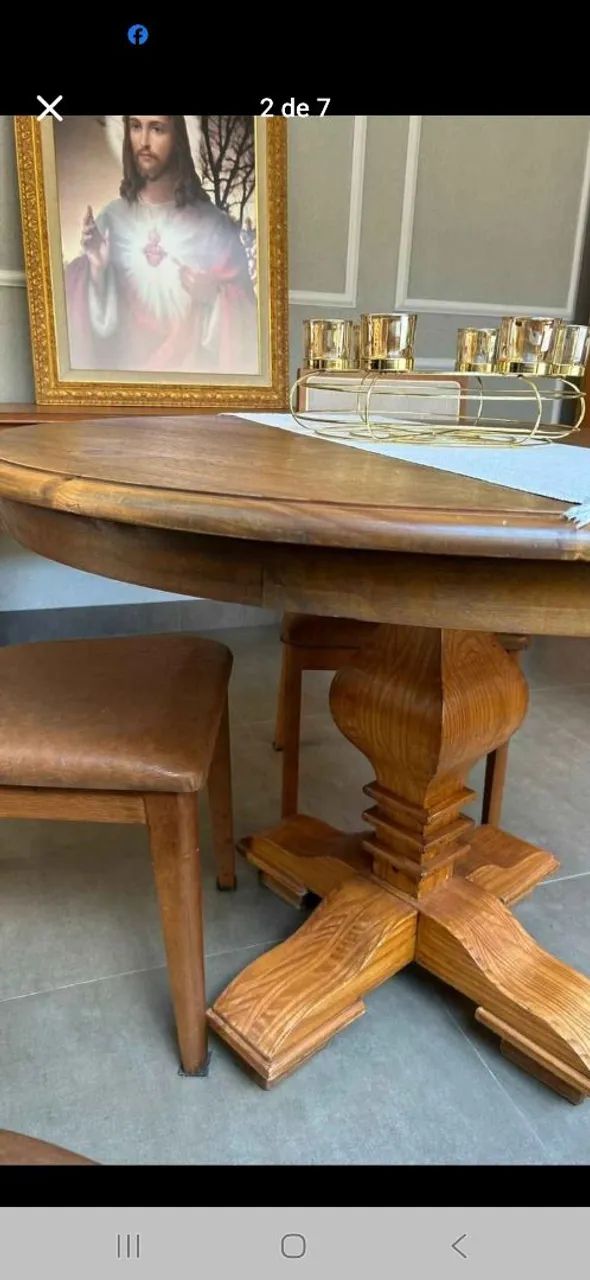 Mesa em madeira com 4 cadeiras - Foto 4