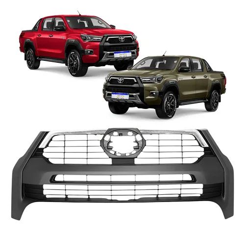 Grade Dianteira Toyota Hilux Rocco Conquest 2022 2023 2024 Preto