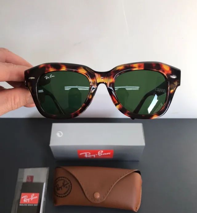 óculos de sol ray ban state street onça classic g15 - Foto 3