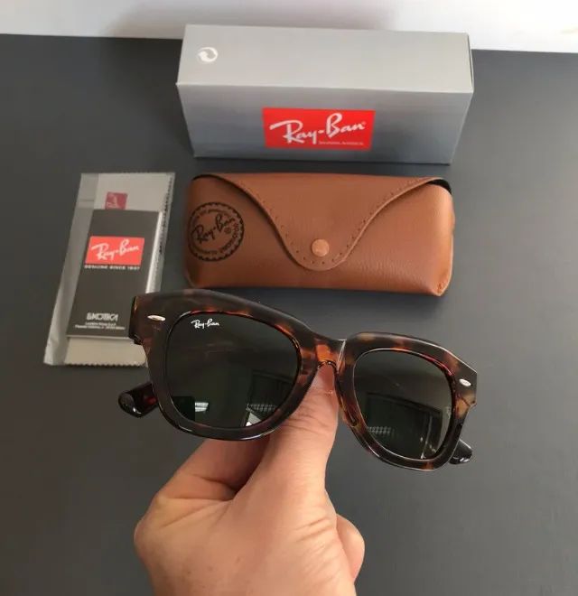 óculos de sol ray ban state street onça classic g15 - Foto 2