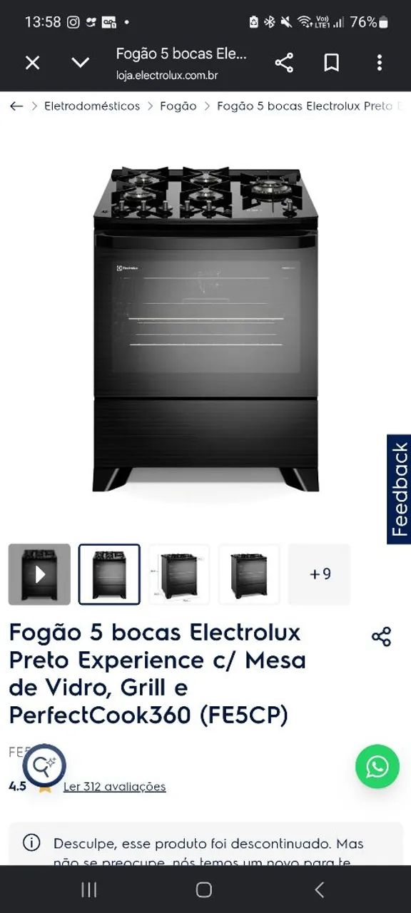 Fogão Electrolux Mesa de Vidro - Foto 2