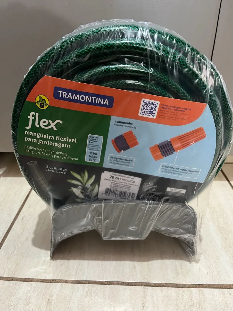 Mangueira para Jardim 20 Metros com Esguicho e Suporte TRAMONTINA