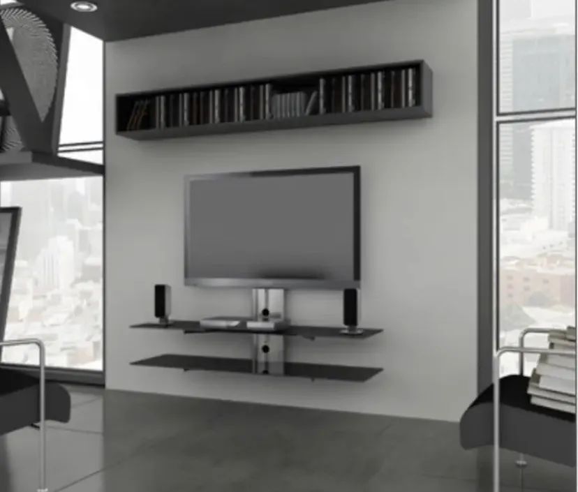 Rack Airon Simply 90/2 Black C/2 Prateleiras Black  - Foto 3
