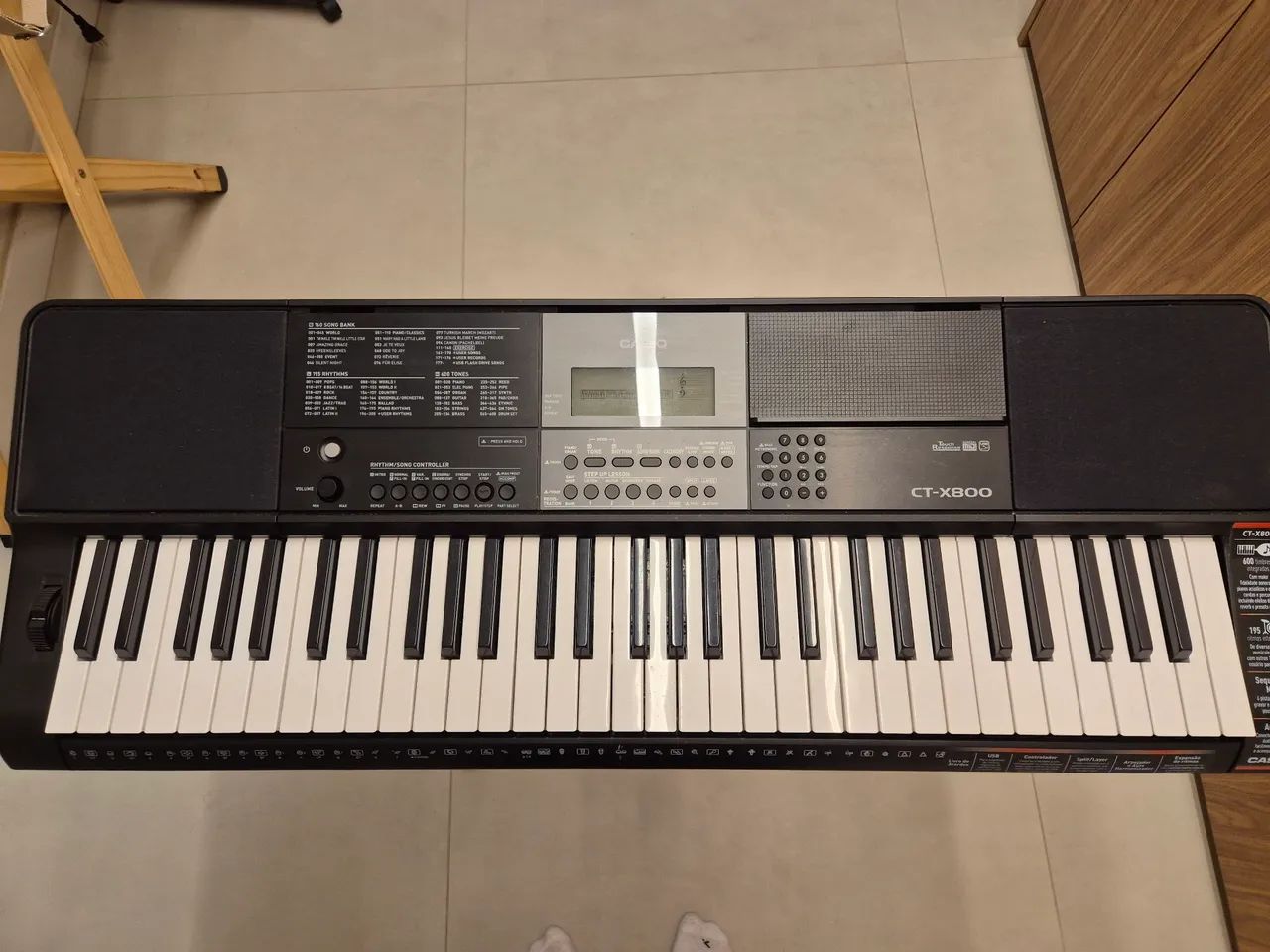 Teclado Casio CTX800 com pedal