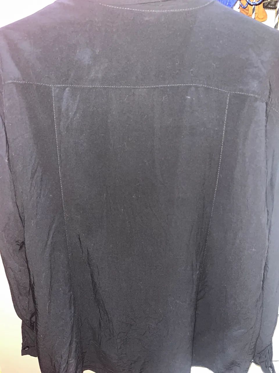 Camisa preta de viscose - Foto 3