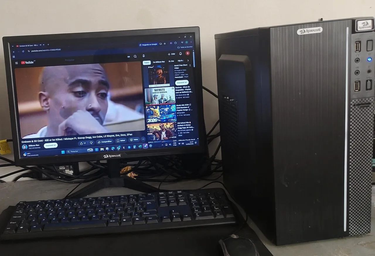 PC - Computador i5 com SSD, 16GB de RAM e monitor de 20"