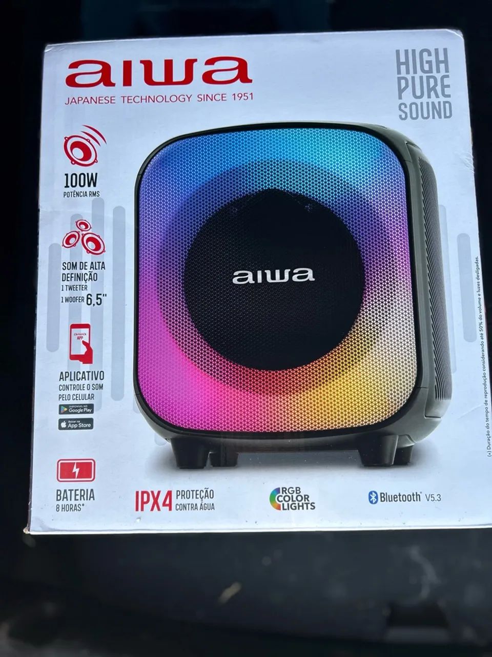 Caixa partybox aiwa 