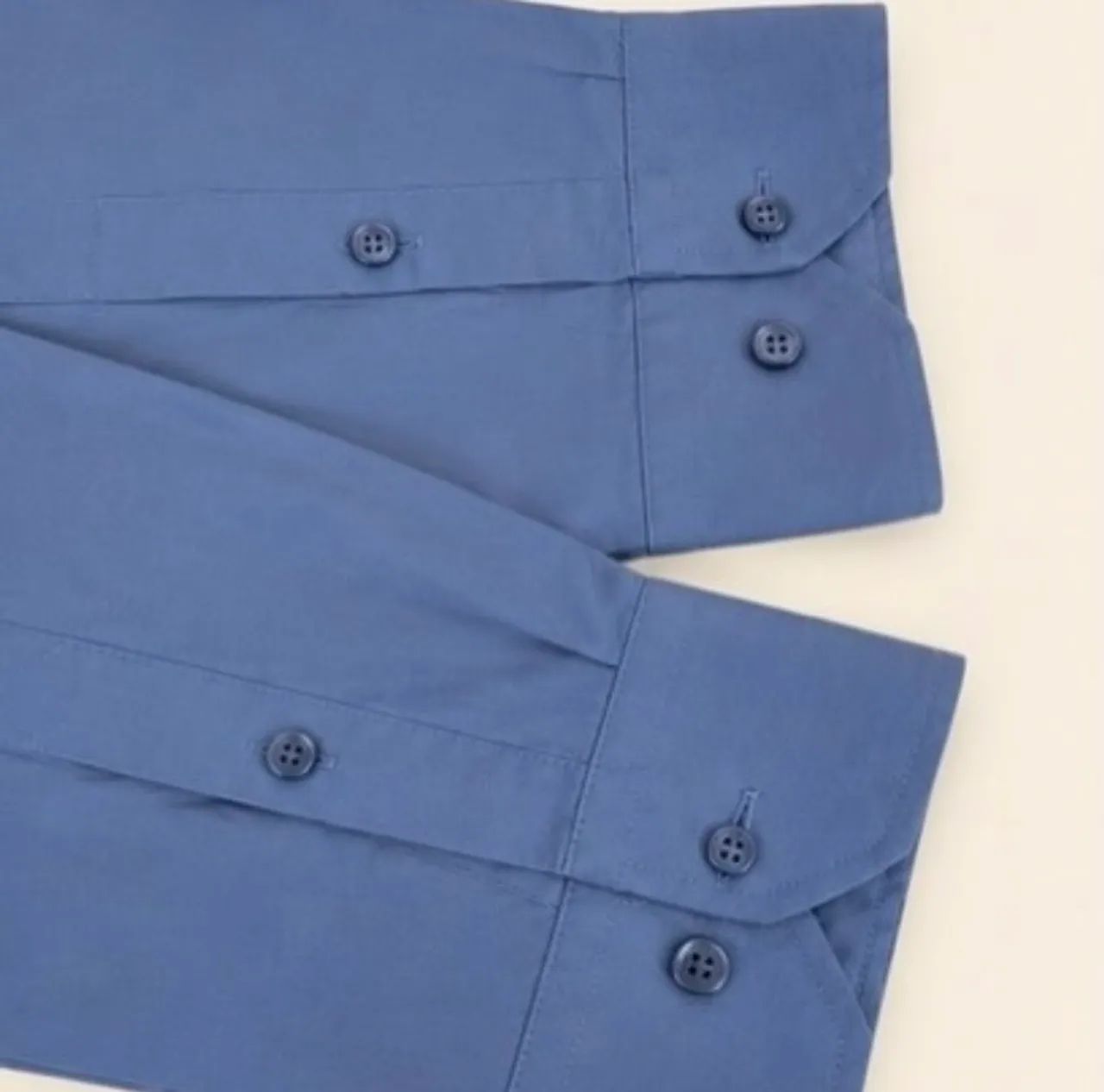 CAMISA MASCULINA BÁSICA AZUL - Foto 3