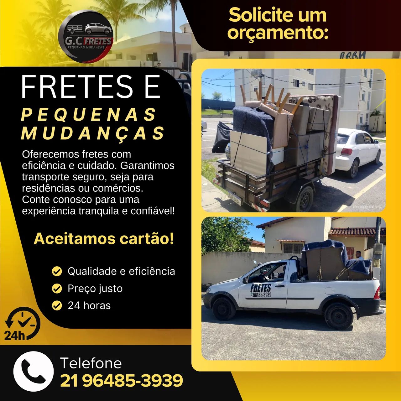 FRETES RÁPIDO ( PEQUENAS MUDANÇAS) 