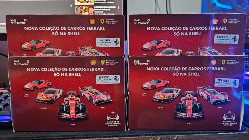Coleção completa Shell Ferrari Racing Legends - controladas por app no celular - Foto 5