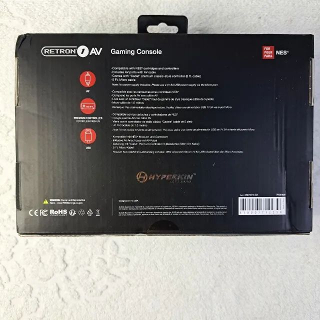Console Hyperkin Retron 1 AV Nes Clone Americano Nintendinho - Compatível com 72 pinos Nin - Foto 5