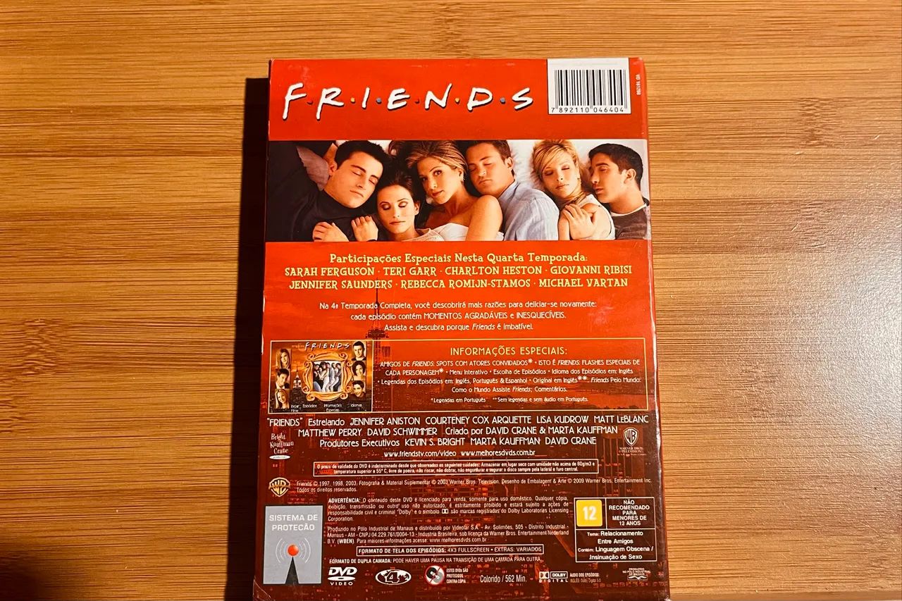 DVD Friends - 4º temporada - DVD, Blu-Ray e Vídeo Cassete - Jardim