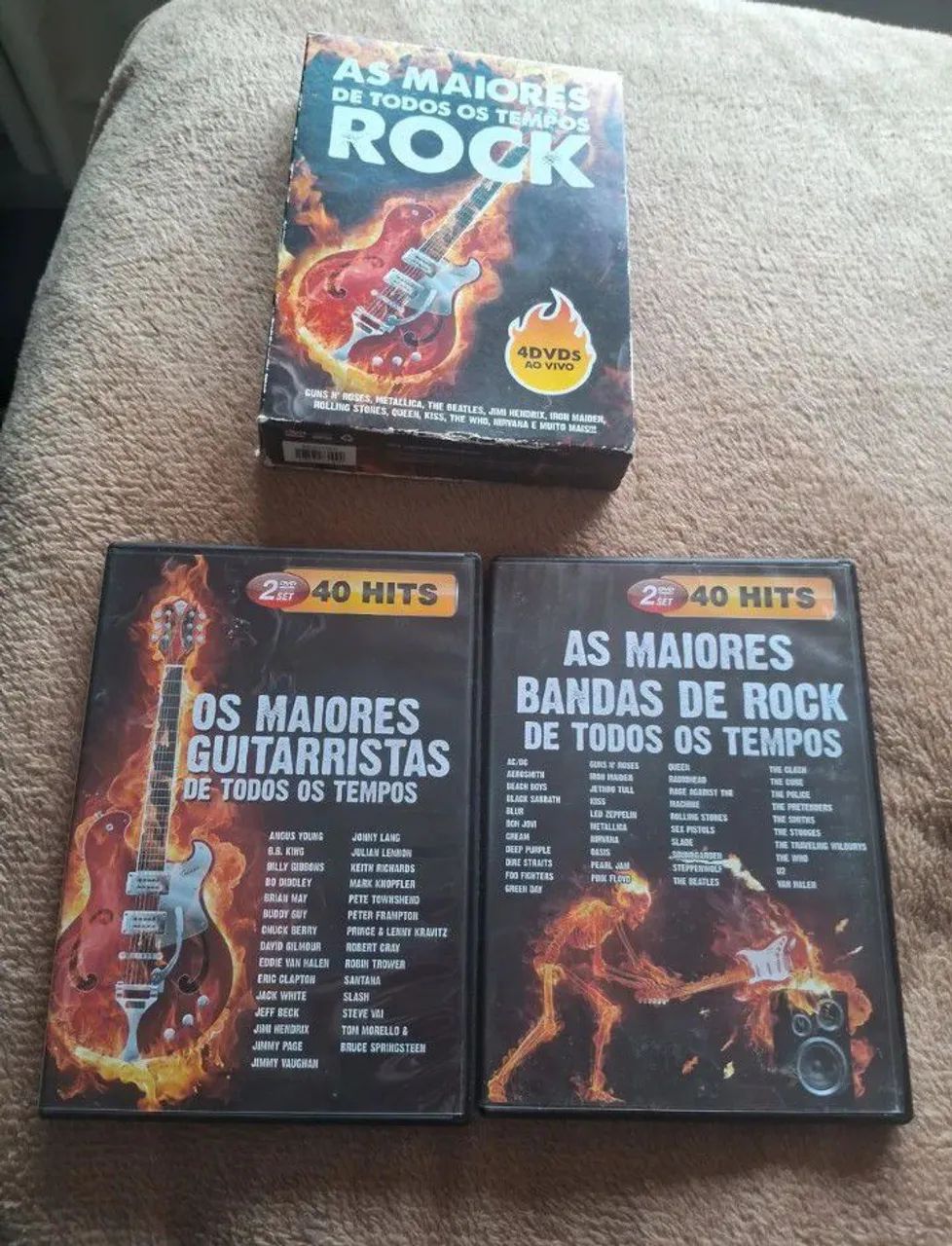 Os Maiores guitarristas de todos os tempos 4 DVDs - CDs, DVDs etc