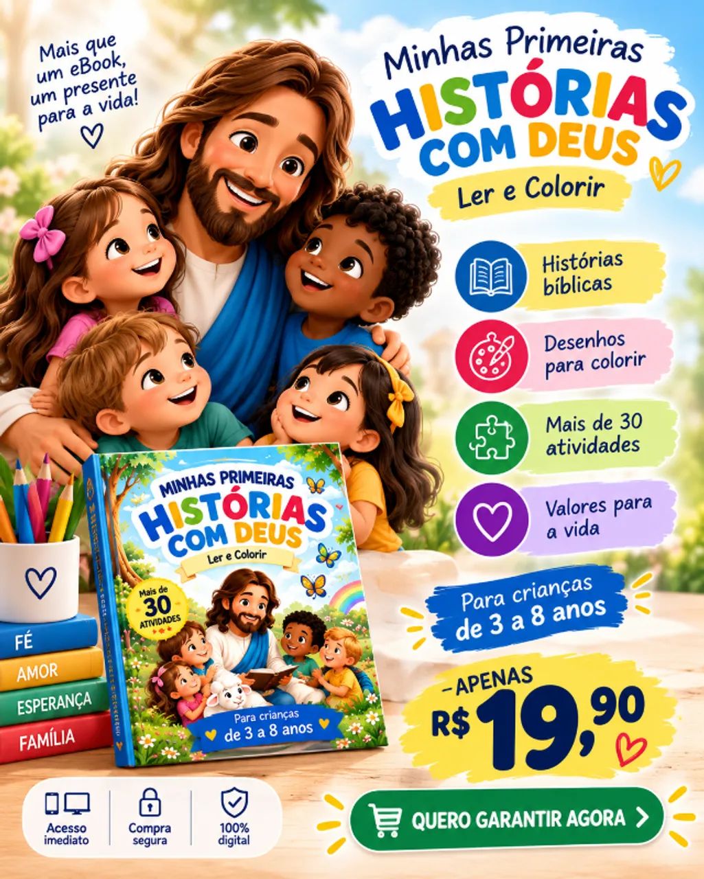 Minhas Primeiras Histórias com Deus - Para Colorir e Aprender - Foto 2