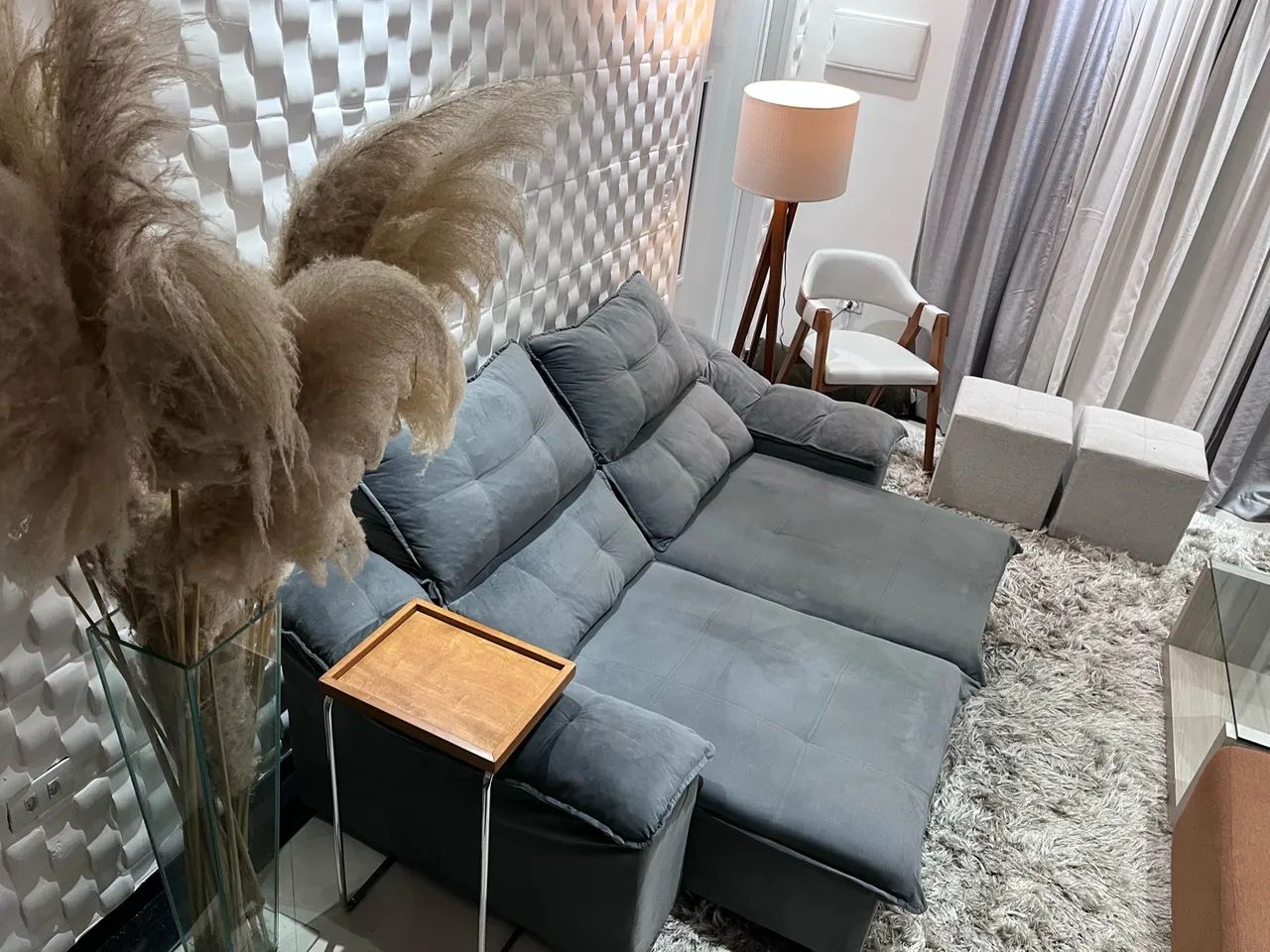 Sofá Retrátil e reclinável seminovo  - Foto 2