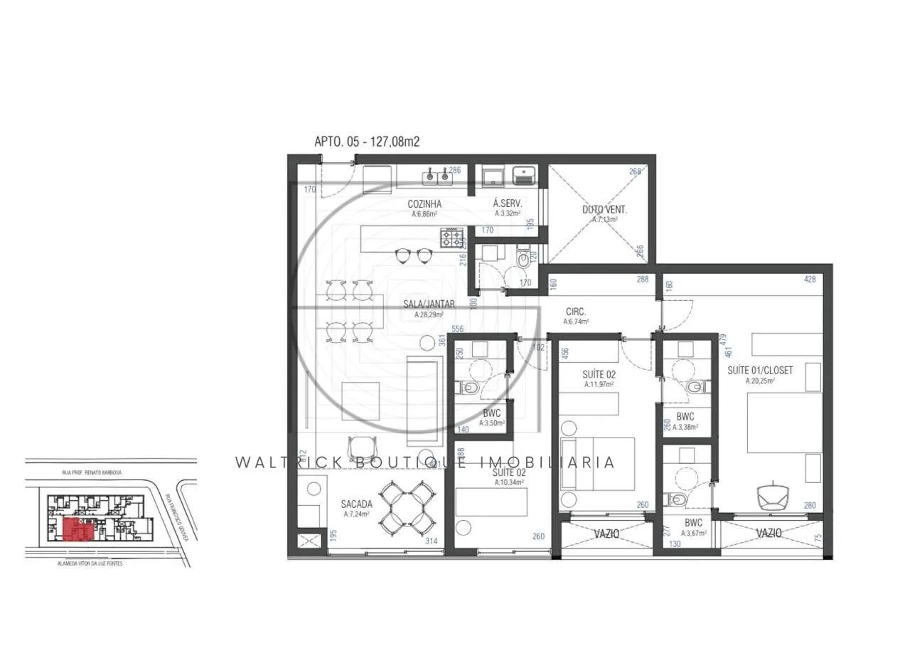 Apartamento amplo com 3 suítes a 150m da praia - Foto 5