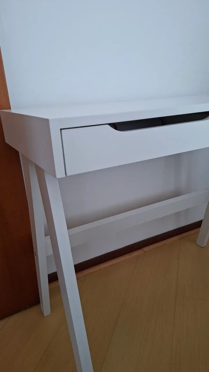 Escrivaninha em MDF - Branca com 2 Gavetas - Foto 2