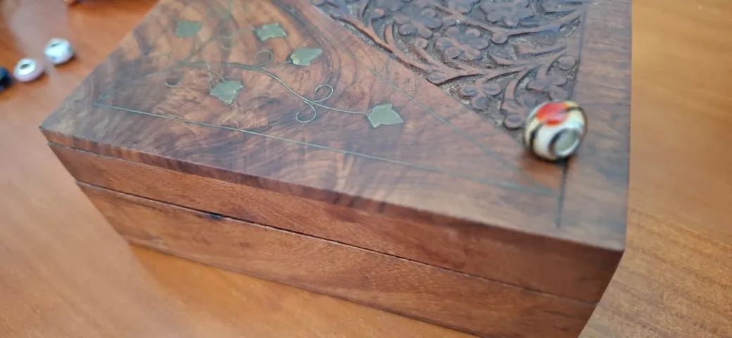 Berloque / Charm Processo Murano - Bege - Compatível Pandora - Foto 4
