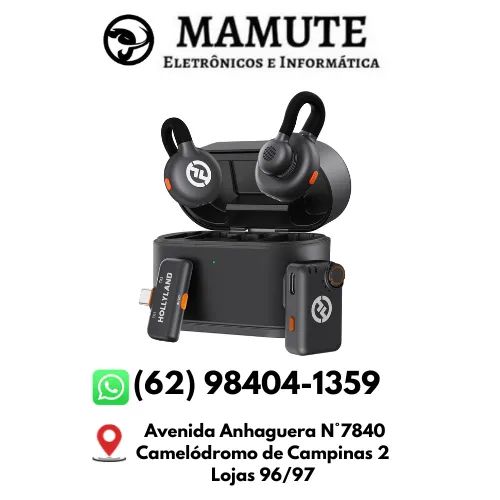 Microfone Sem Fio Hollyland Lark M2s Combo USB-C  Câmera - Profissional 