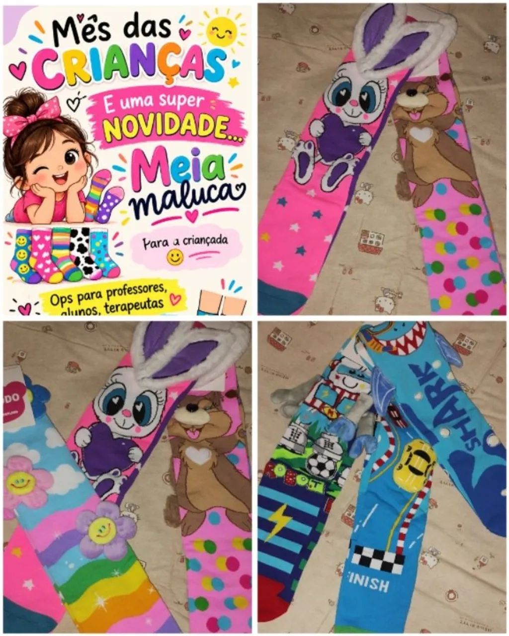Meia maluca e cabelo maluco  - Foto 2