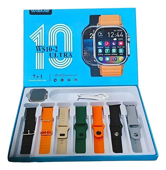Relogio WS-10 com 7 Puseiras coloridas de silicone Wisme 