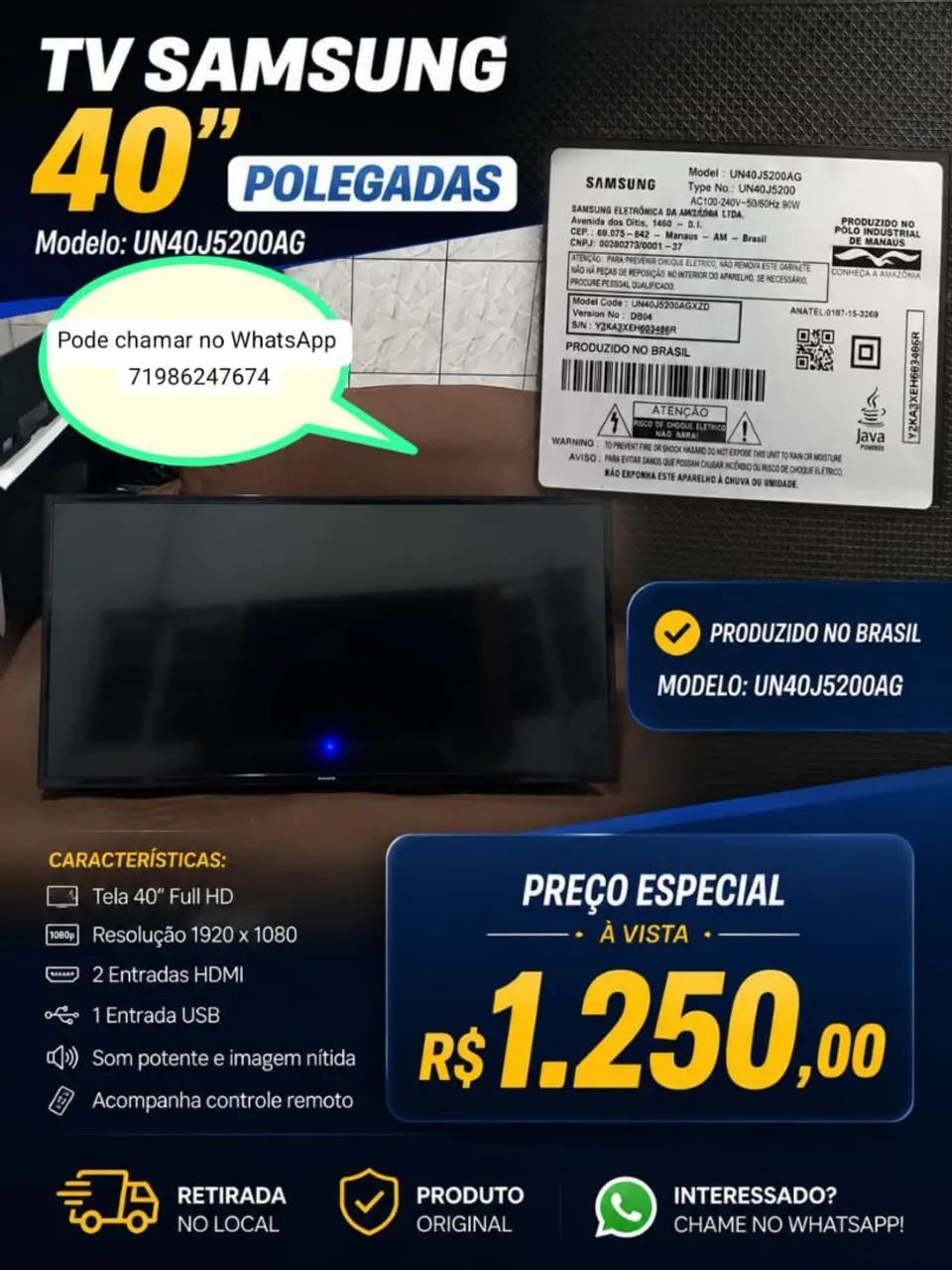 TV Samsung 40 polegadas