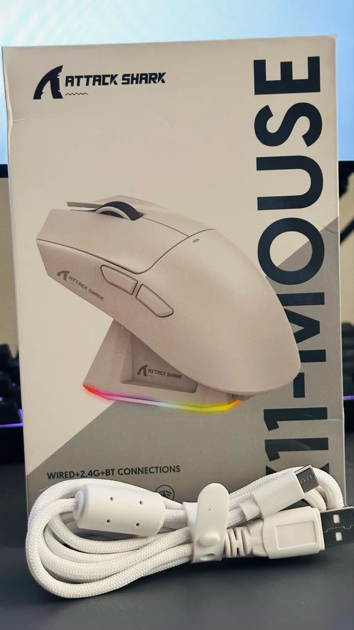 Mouse Attack Shark X11 White - LACRADO - Foto 4