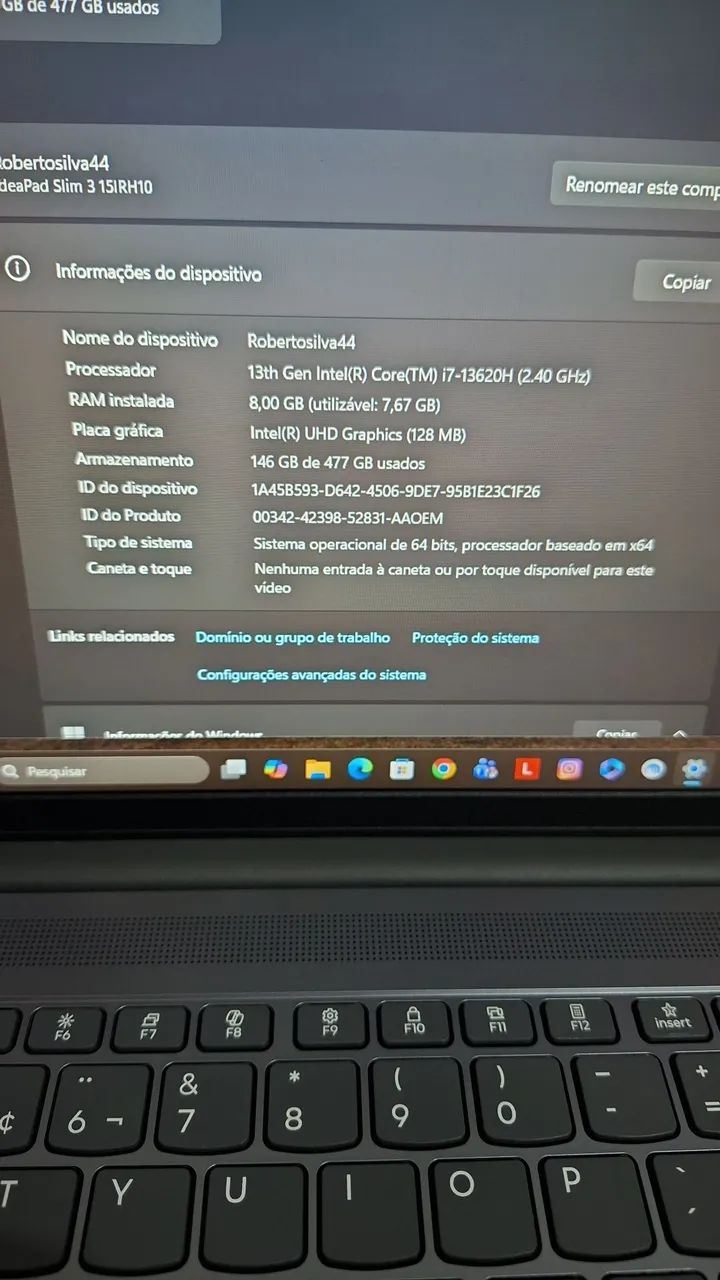 Notebook Lenovo ideapad slim 3 15irh10  - Foto 2