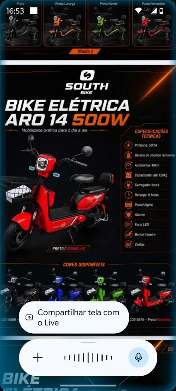 Scooter elétrica 500w  - Foto 2