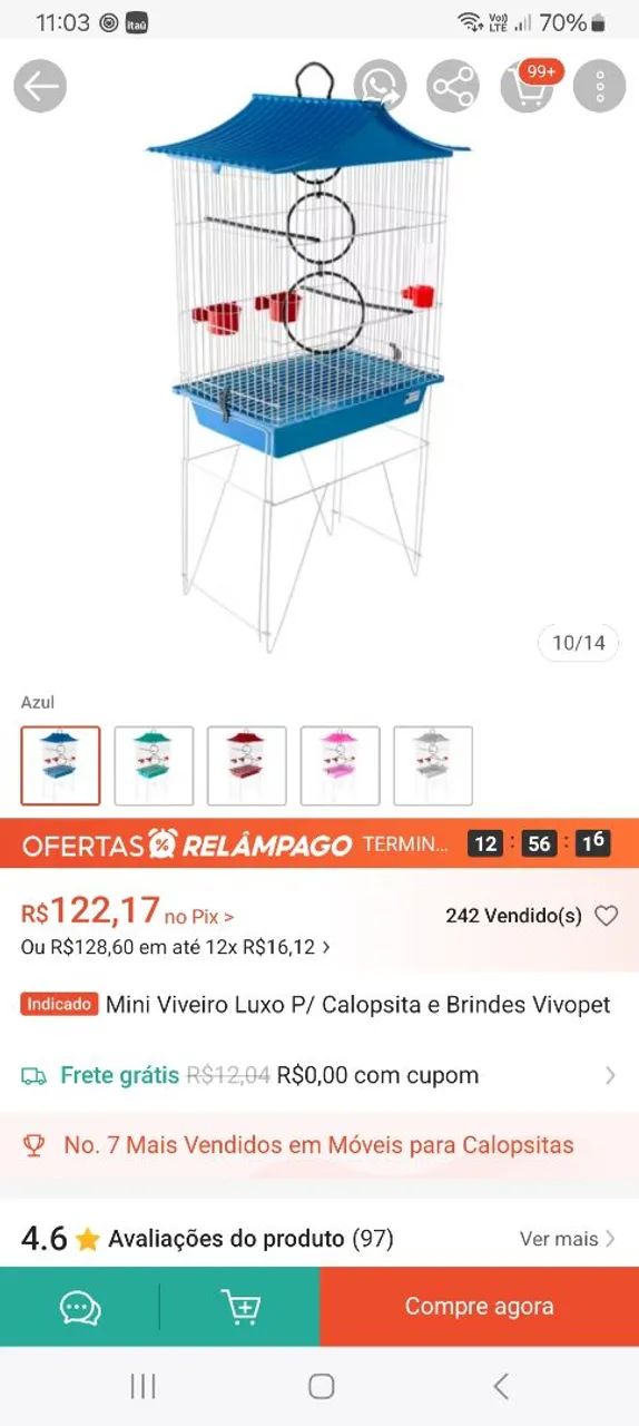 Gaiola viveiro  - Foto 3