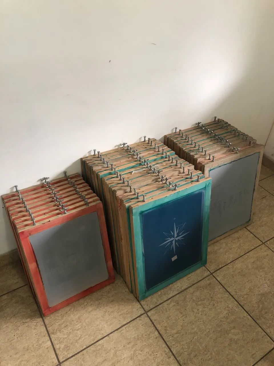 Quadros de madeira serigrafia 