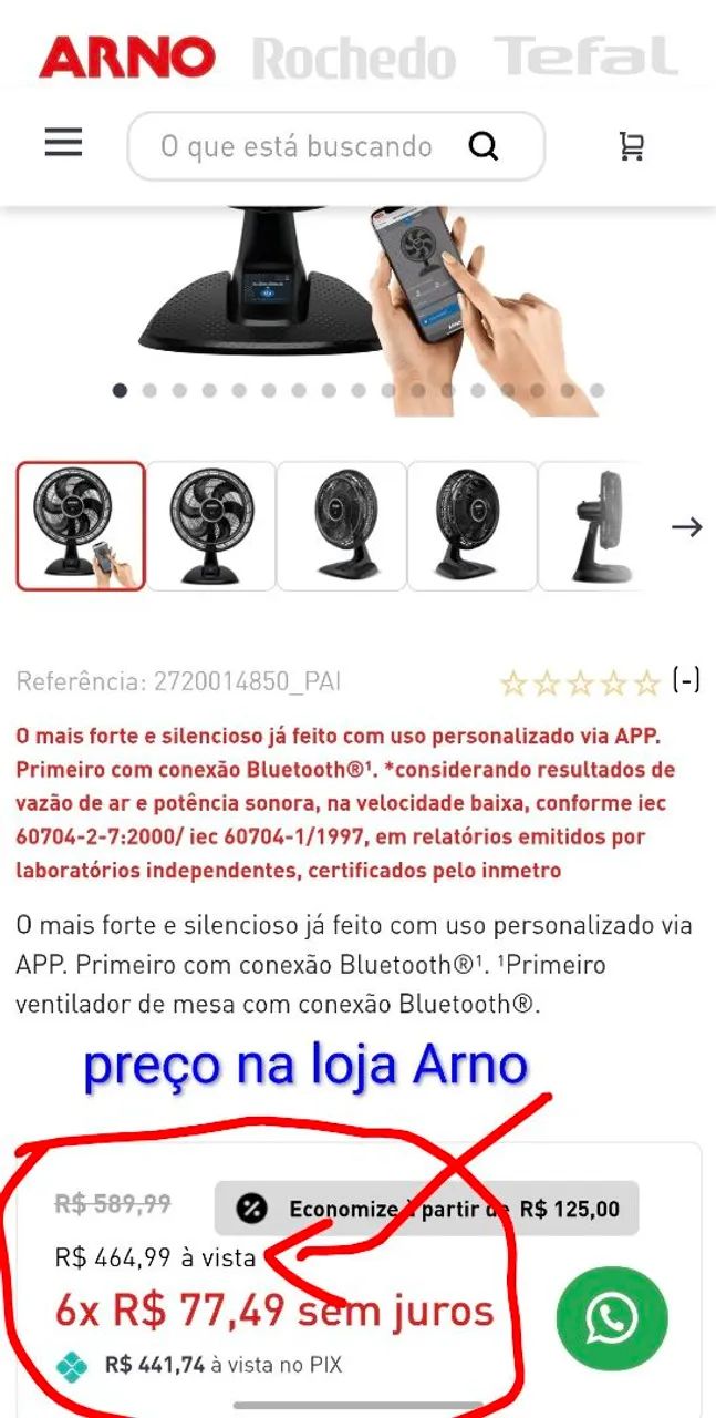 Ventilador Arno Bluetooth - Foto 4