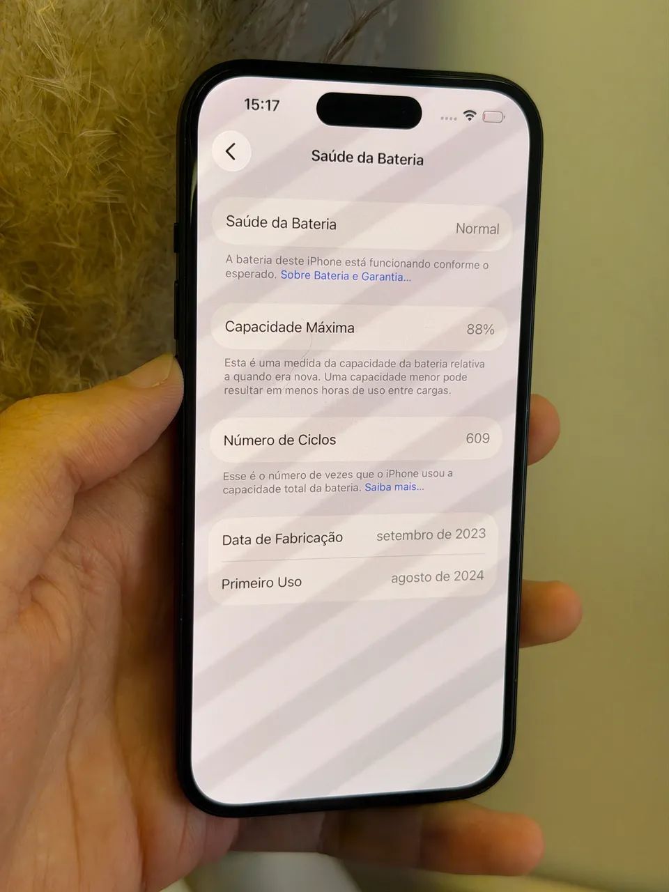 iPhone 15 128GB Preto 88% - Foto 3