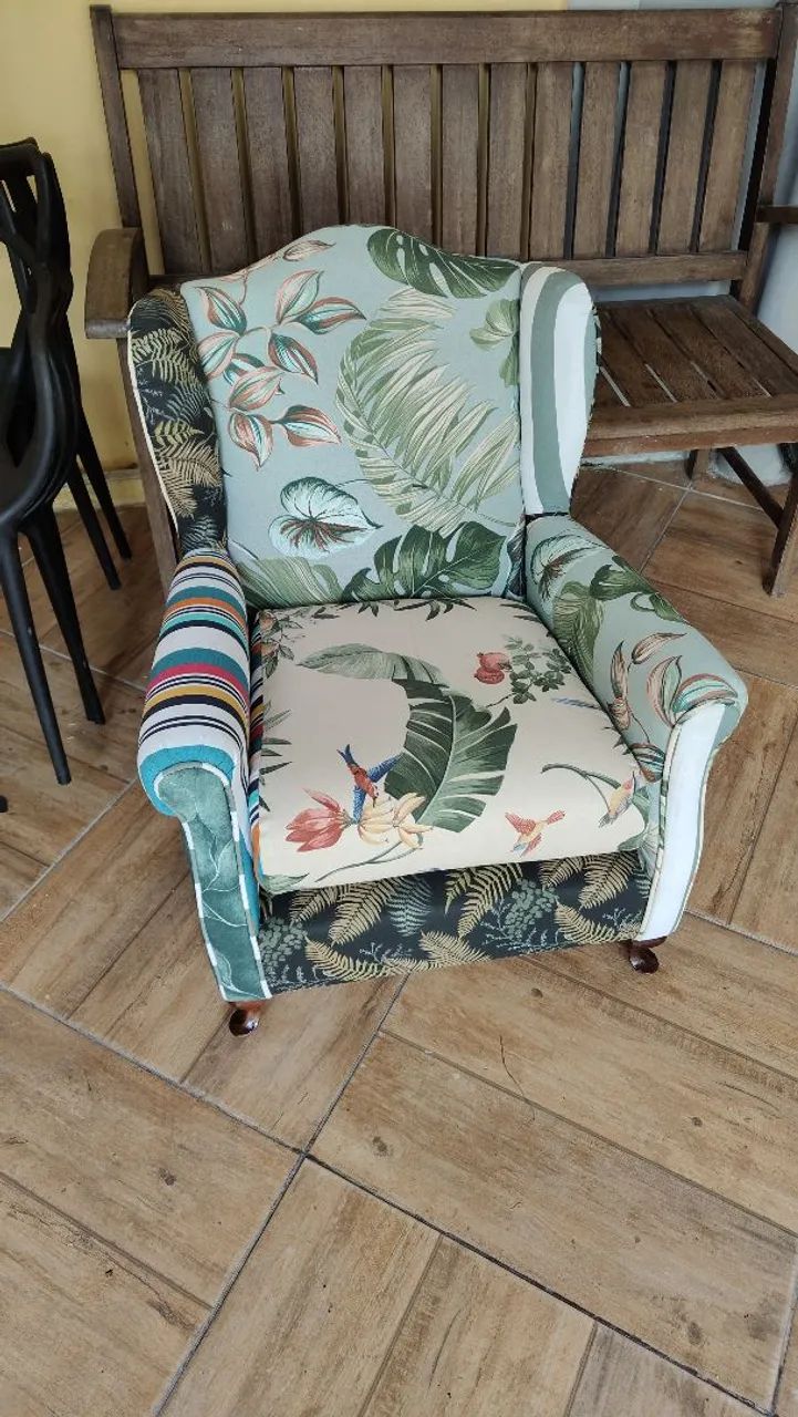 Cadeira antiga reformada - Foto 4