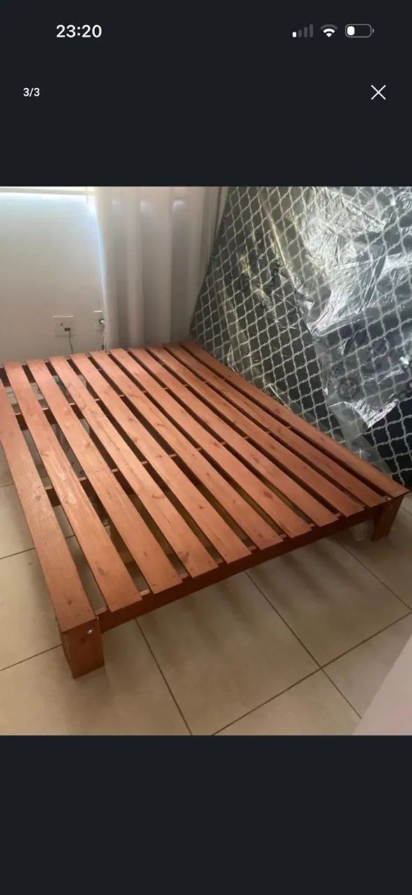 Base de cama estilo japonês 