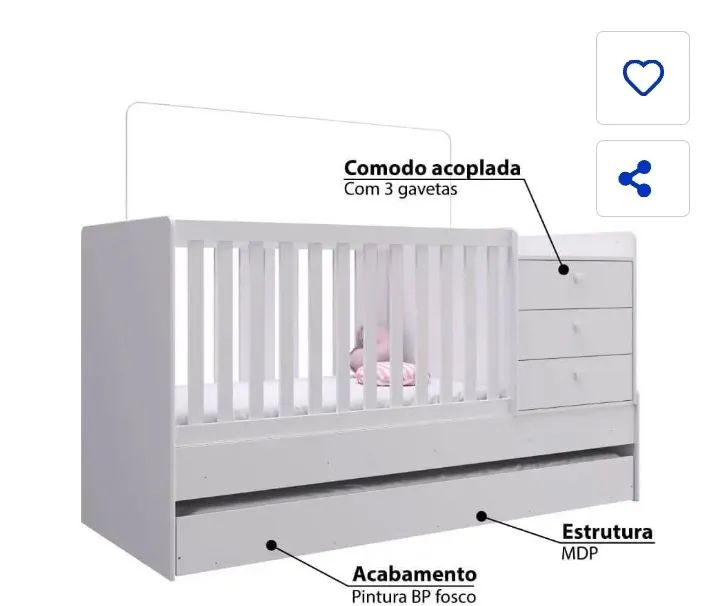 Berço 3 em 1 