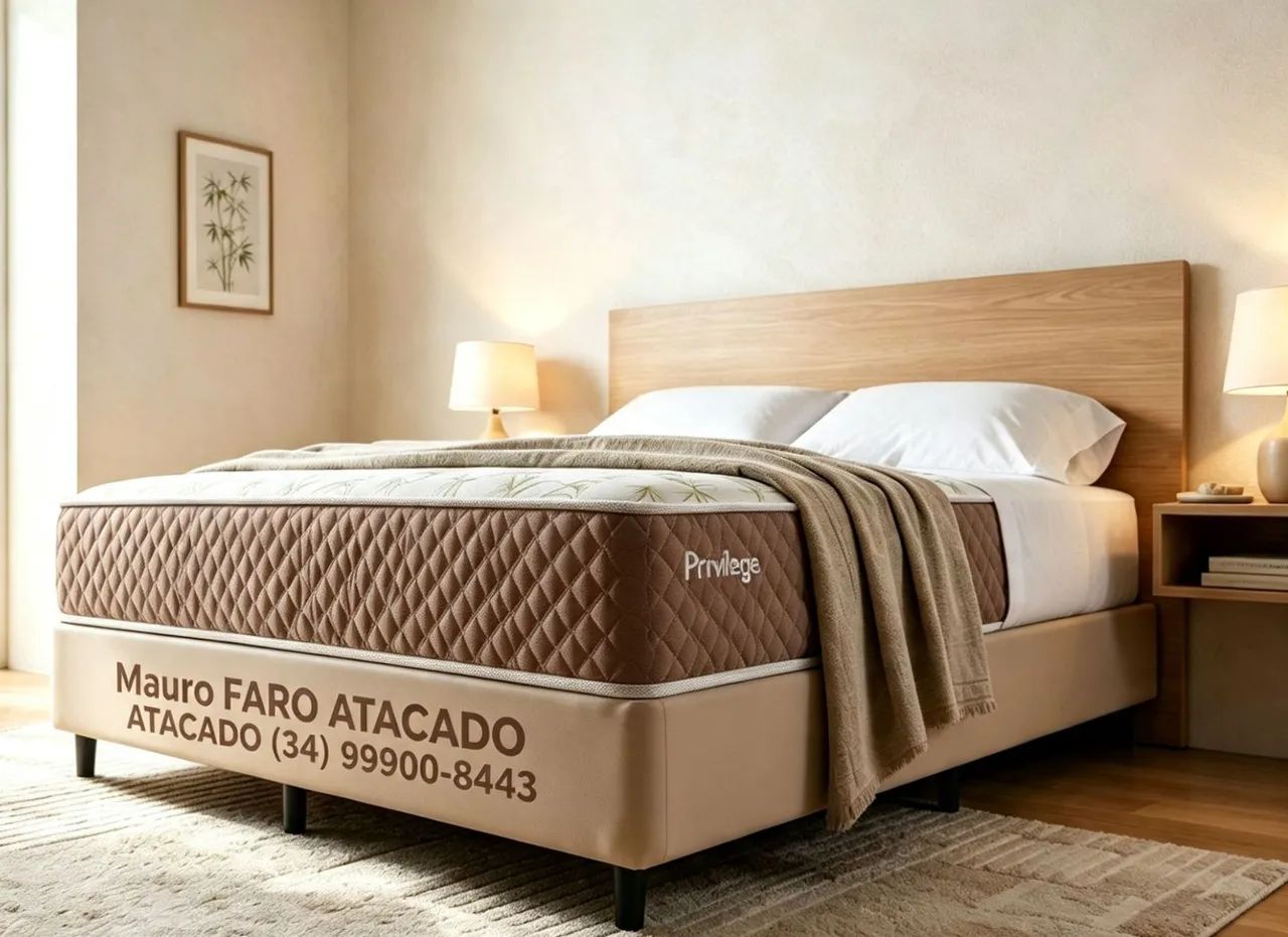 Cama Casal completa Colchão Molas Ensacadas - Foto 4