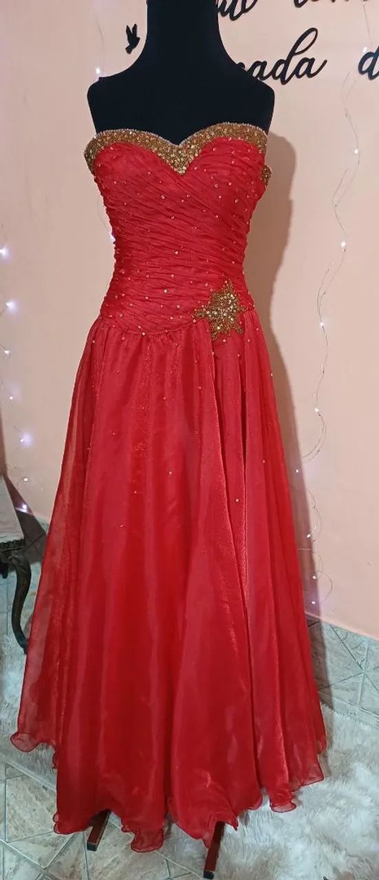 Vestido de debutante longo vermelho  - Foto 2