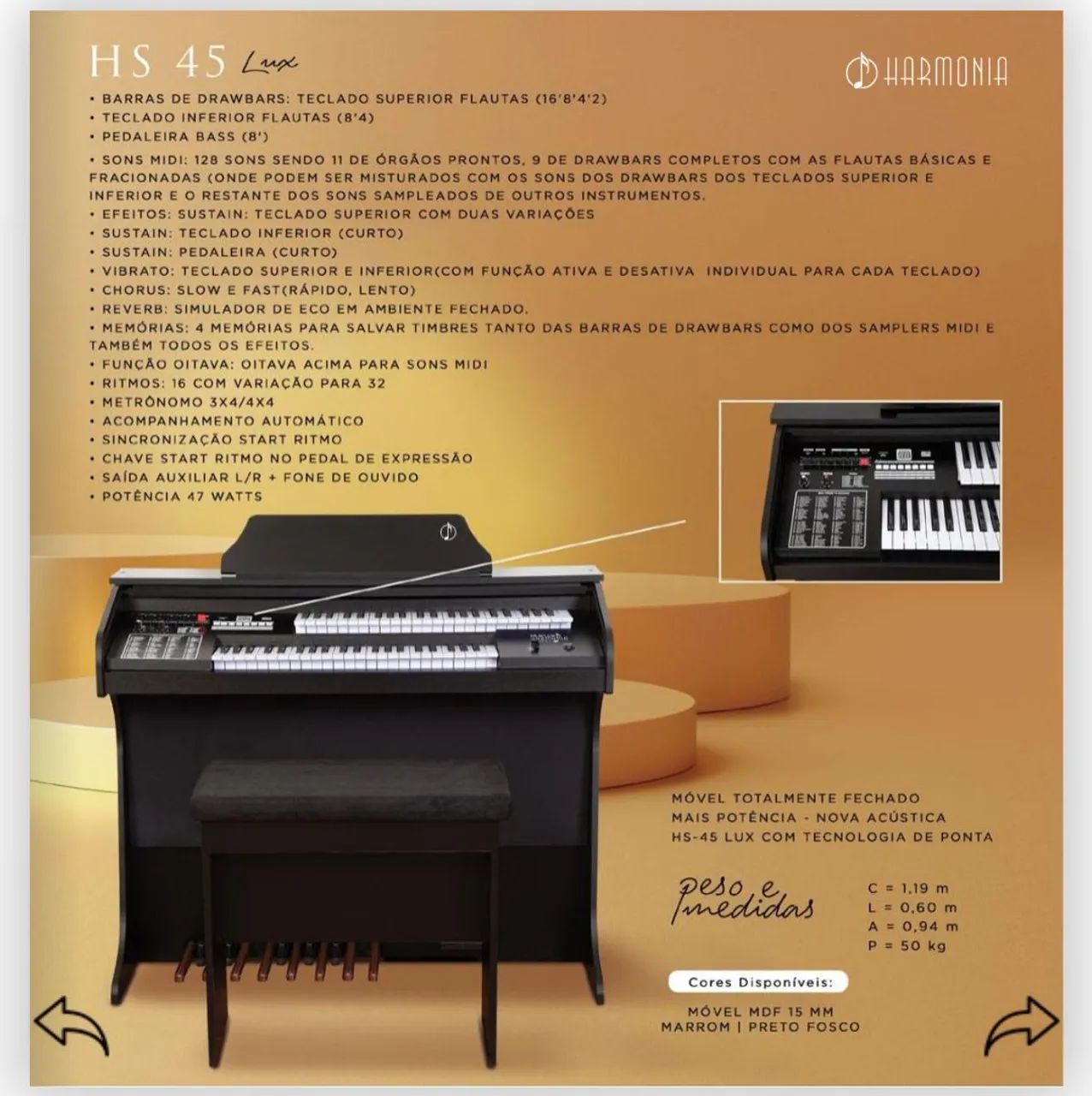 Órgão Harmonia HS45 