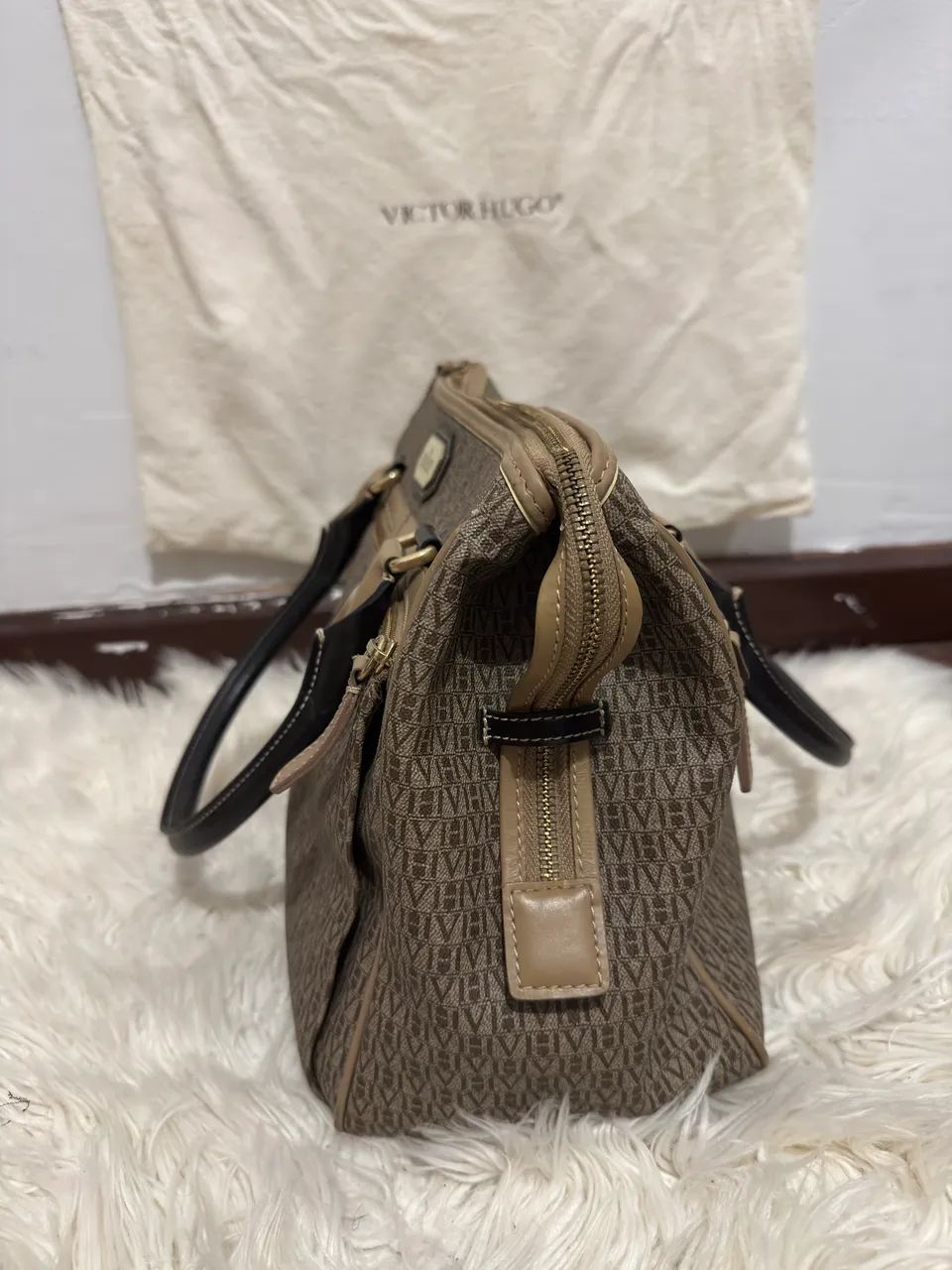 Bolsa Victor Hugo Bege - Foto 3