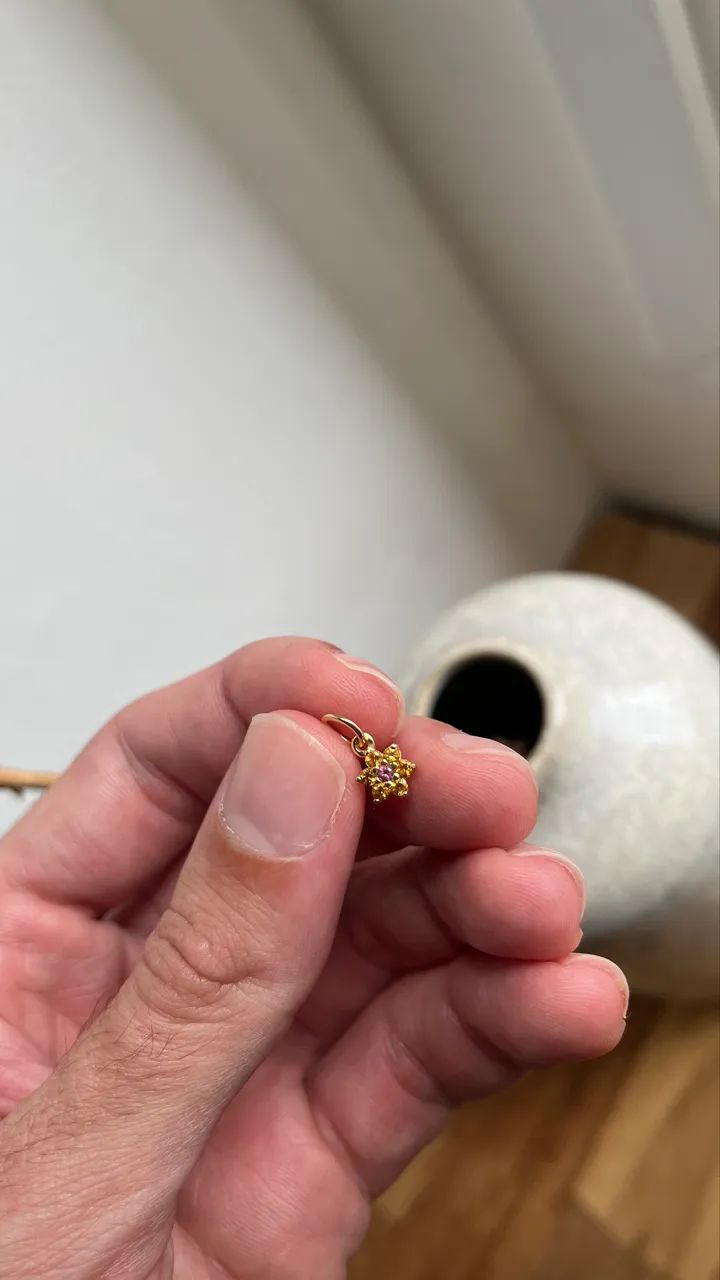 Pingente flor e pedras preciosas - Foto 4