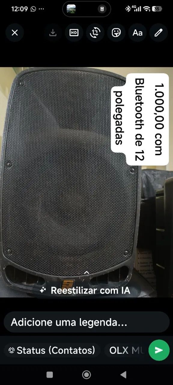 Caixa staner de 12 polegadas bluetooth  - Foto 4