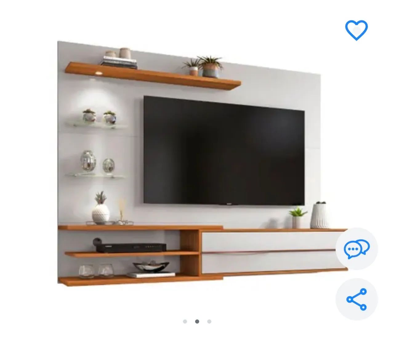 Painel para TV até 60 Polegadas - Cinza - Ótimo estado - Foto 3