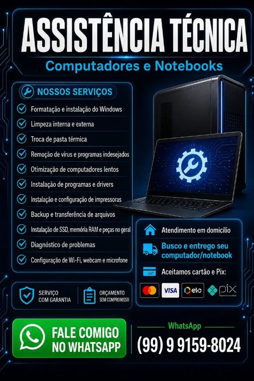 Formatação de computadores e serviços de informática no geral