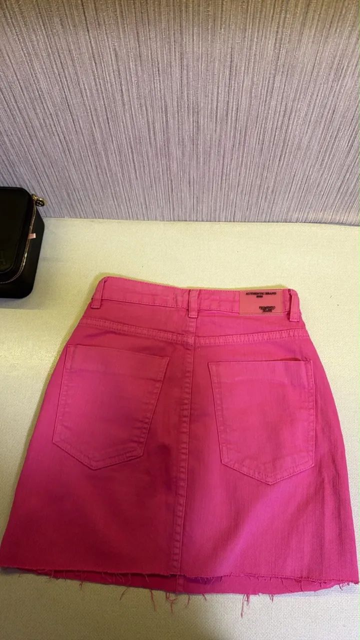 Saia Rosa Pigmento Jeans - Foto 2