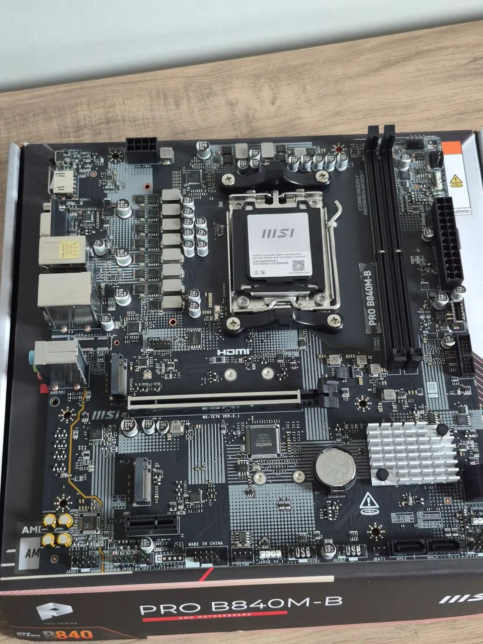 Placa Mãe B840M-B Msi Am5 Matx - Nova - Foto 4