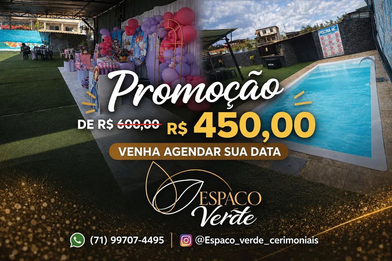 ESPAÇO PARA EVENTOS DIFERENCIADO!!!