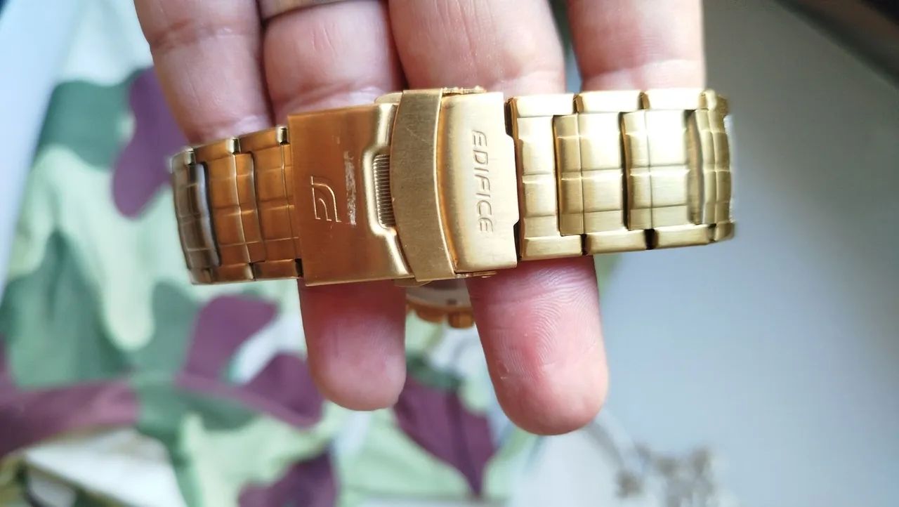Relógio Casio Edifce dourado  - Foto 4