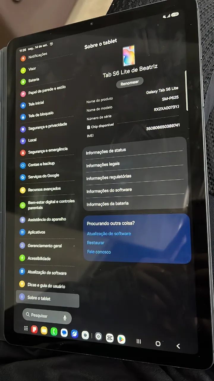 Tablet Samsung S6 lite 64/4g 10.4 Com Acessórios  - Foto 3